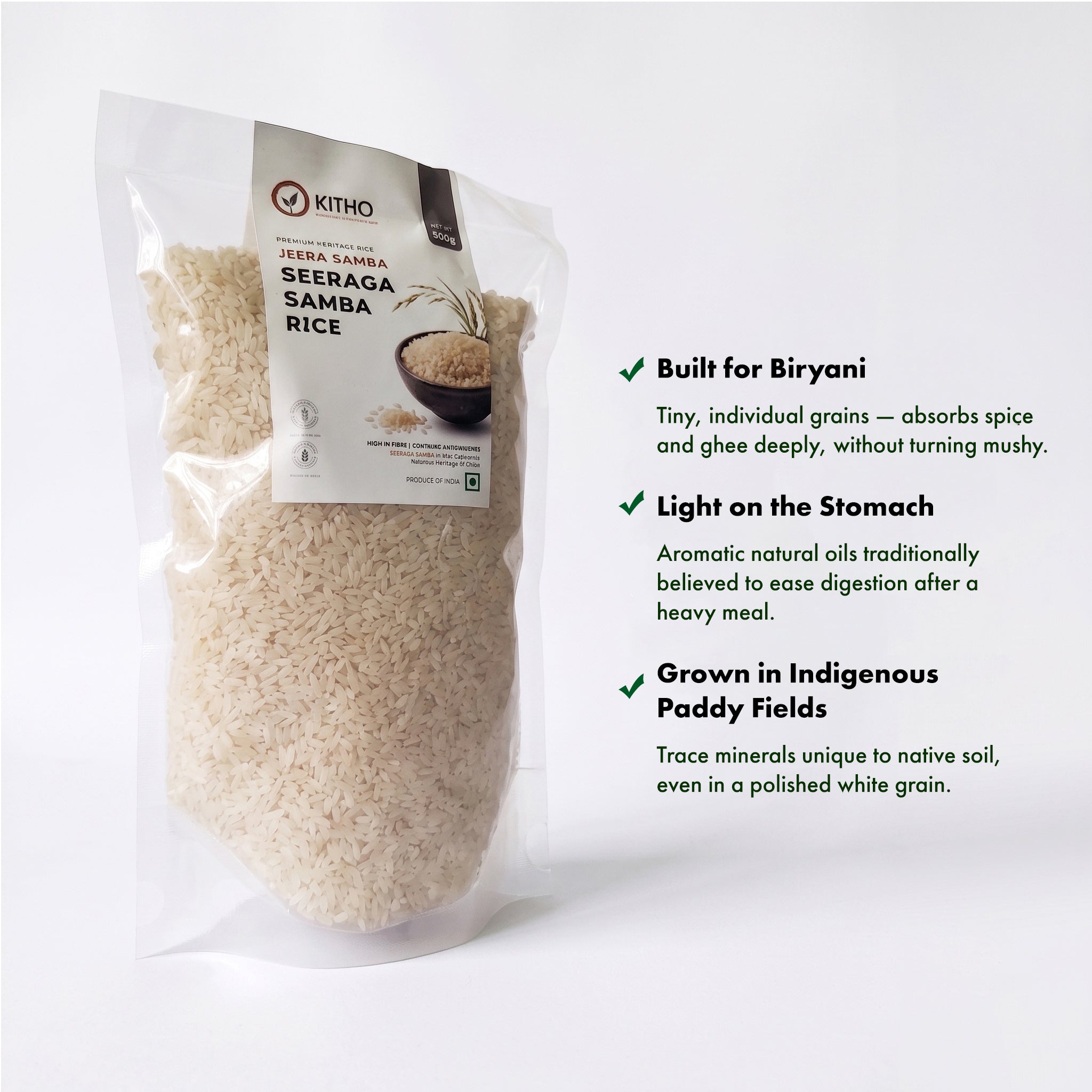 Seeraga Samba Rice - Traditional Aromatic Biryani Rice